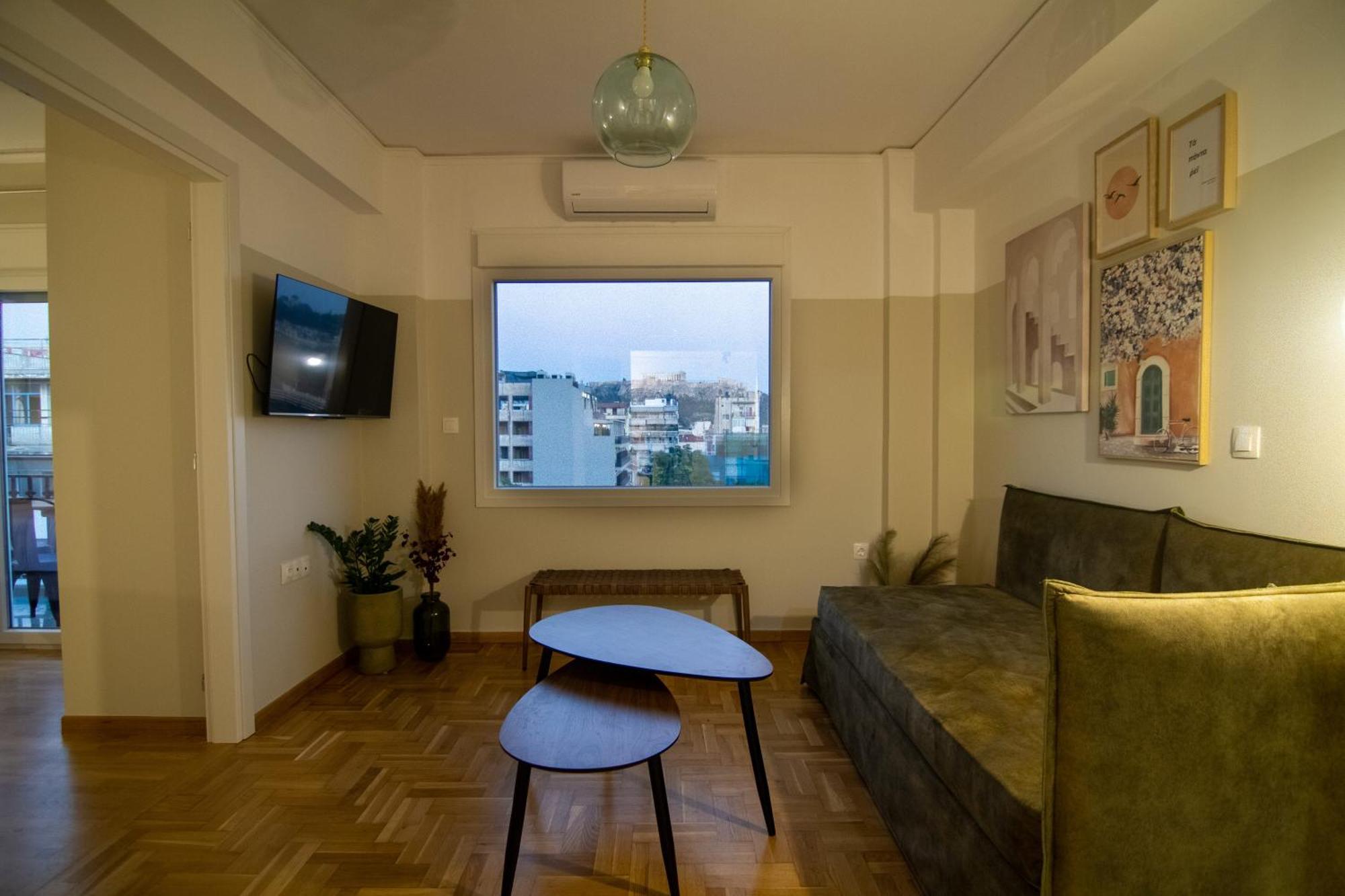 Apartamento Stunning Acropolis View - 500M Metro - At Historical Center Atenas Exterior foto