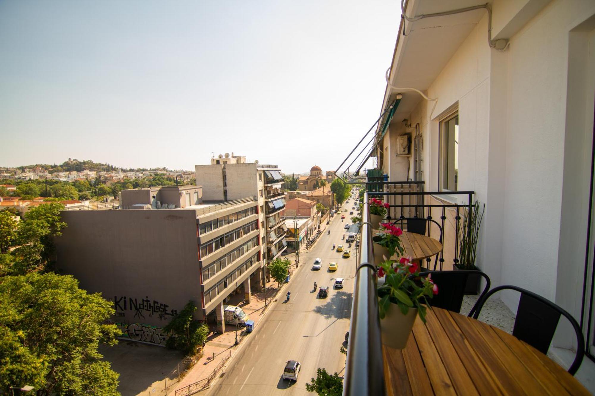 Apartamento Stunning Acropolis View - 500M Metro - At Historical Center Atenas Exterior foto